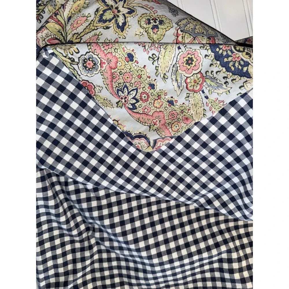 Pottery Barn Florentine Paisley Percale Duvet Cover California King Blue Boho